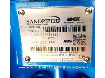Pompa pnematyczna membranowa SANDPIPER S1F 